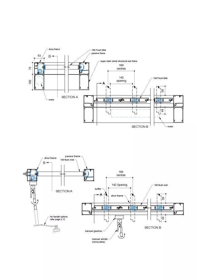 Compatible Louvre | 180mm Flush Rectangular_Motorised & Hand Op | DM 10.2.32
