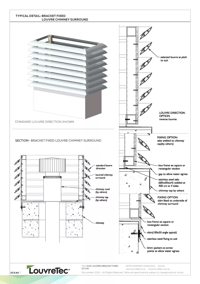 Chimney Surrounds with Bracket Fixed Louvres| DM 10.5.42