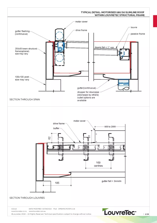 2D Typical Detail_200/35 Roof_Motorised | DM 2.25