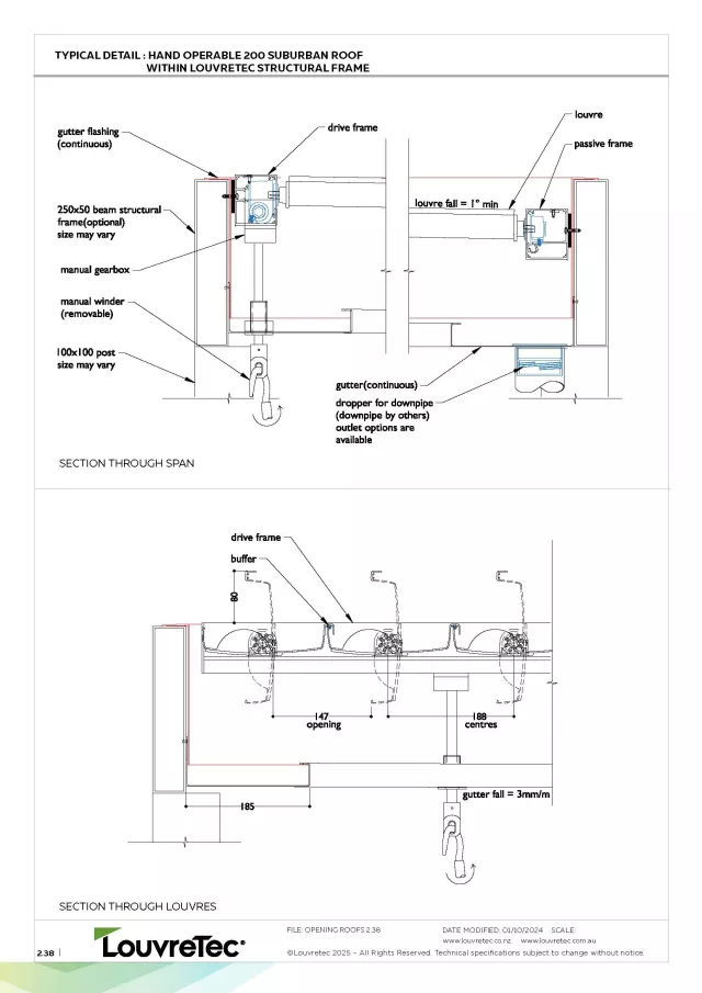 2D Typical Detail_200 Suburban Roof_Hand Op | DM Page 2.38