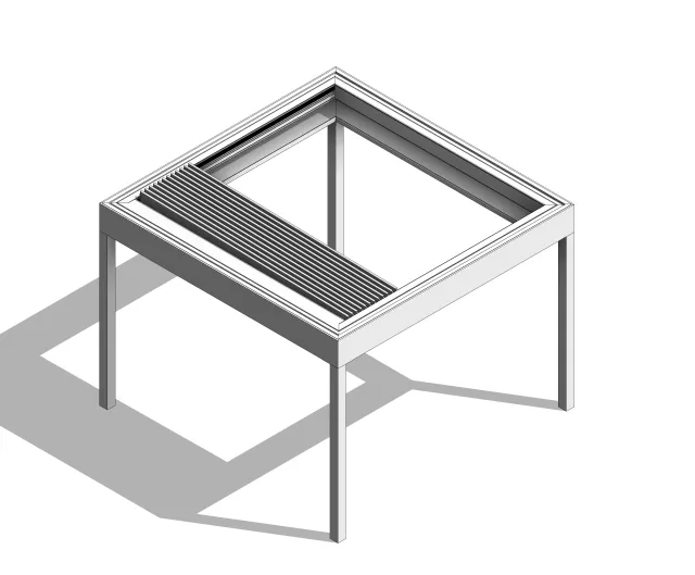 220/35 Slimline Retract Roof, 4 Sides, Blades to One Side
