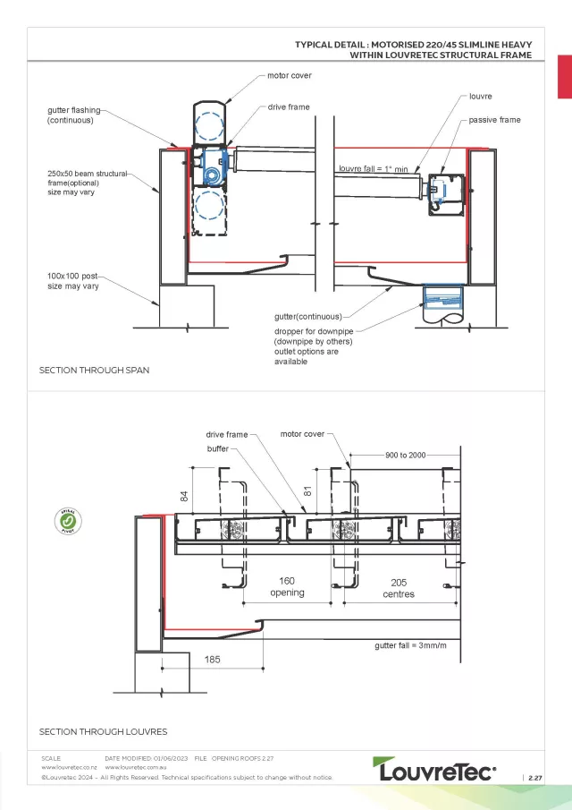 2D Typical Detail_220/45 Alpine Roof_Motorised | DM Page 2.33