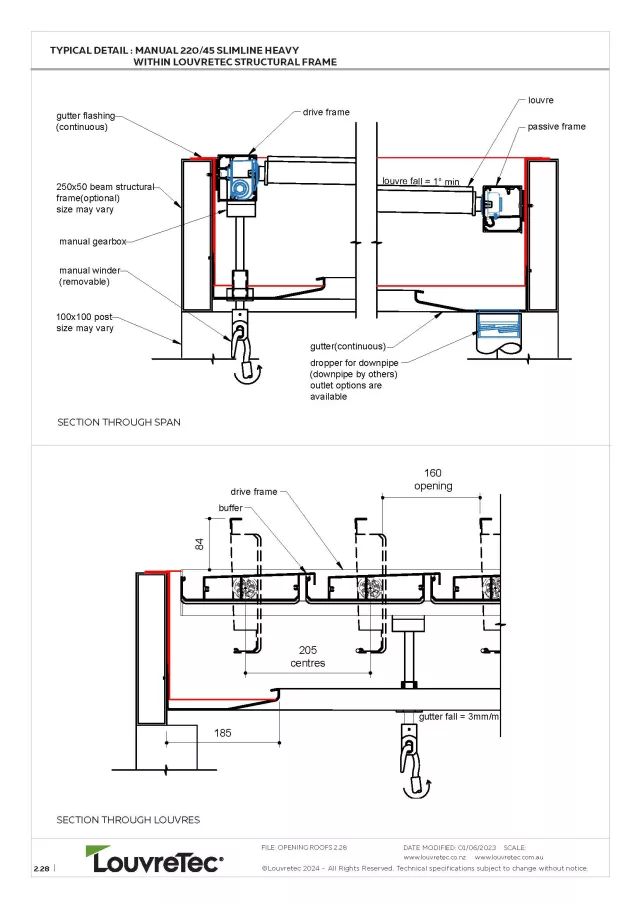 2D Typical Detail_220/45 Alpine Roof_Hand Op | DM Page 2.34
