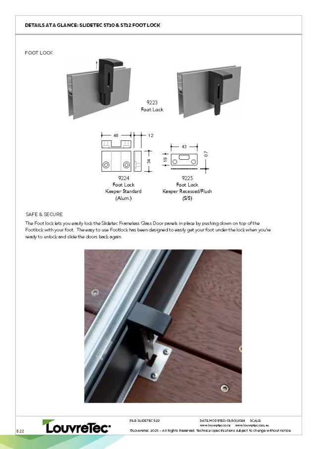 Slidetec Foot Lock | DM 5.22