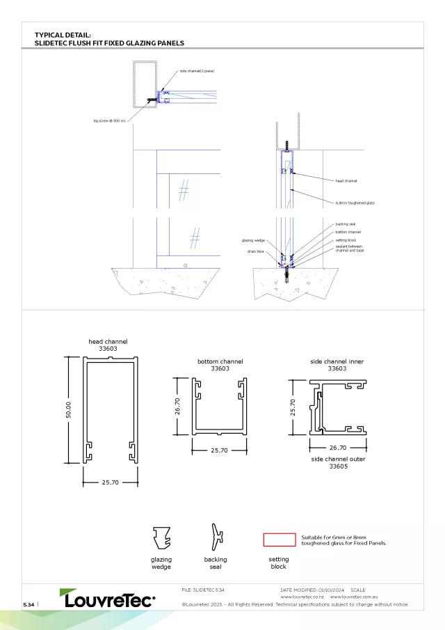 Fixed Glazed Panels: Flush Fit | DM 5.34
