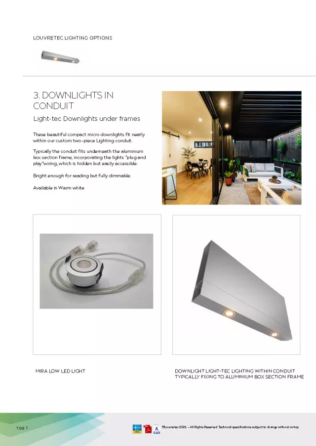 Downlights under Frame | DM 7.08