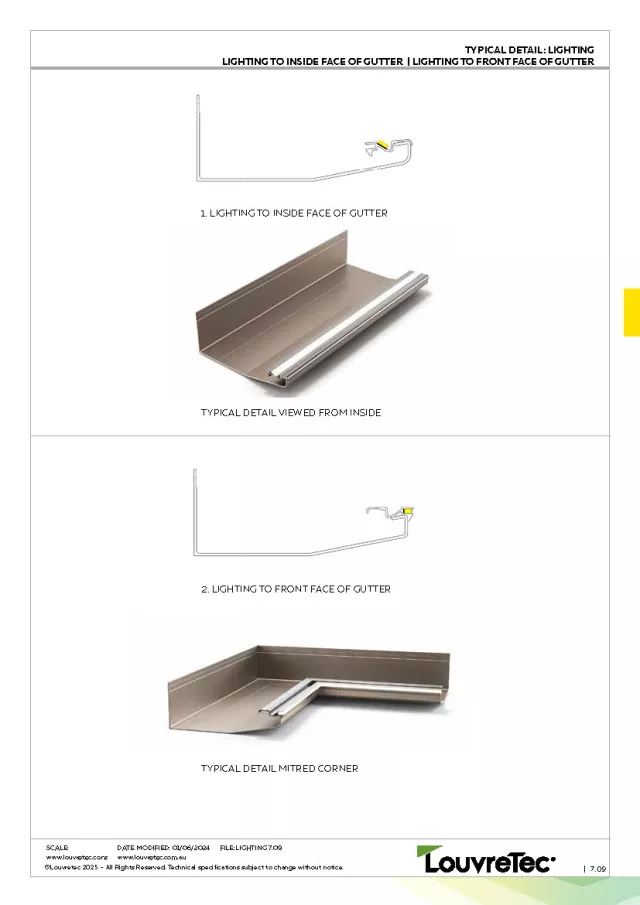 2D Typical Detail_Lighting to Gutters | DM 7.09