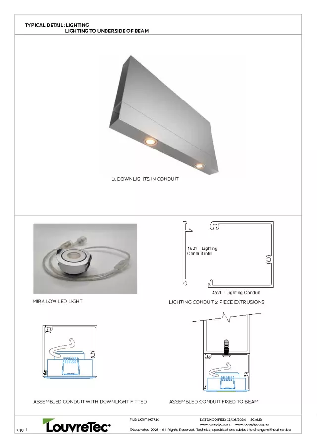 2D Typical Detail_Lighting to Underside of Beams | DM 7.10