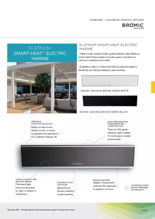 Platinum Smart Heat Electric Marine | DM 8.07 - 8.08