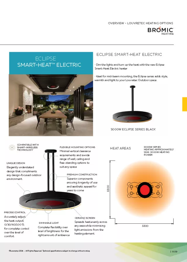 Eclipse Smart Heat Electric (Pendant LED and Heater) | DM 8.09
