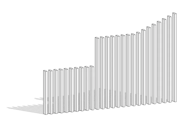 150x50 Box Section Louvres (Fixed in place)
