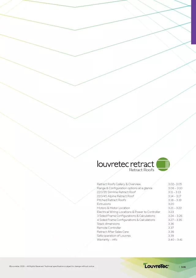 Retract Roofs Design Manual Section