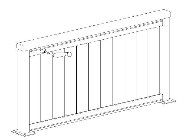 3D Model | Hand Operable 135mm Hi-Span Balustrade Louvres 