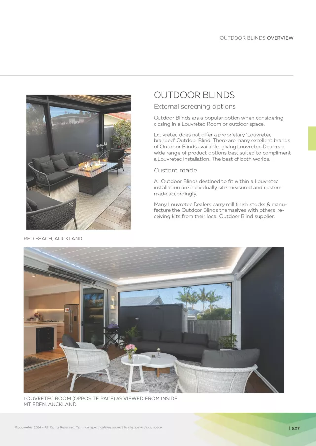Outdoor Blinds Overview | DM 6.07