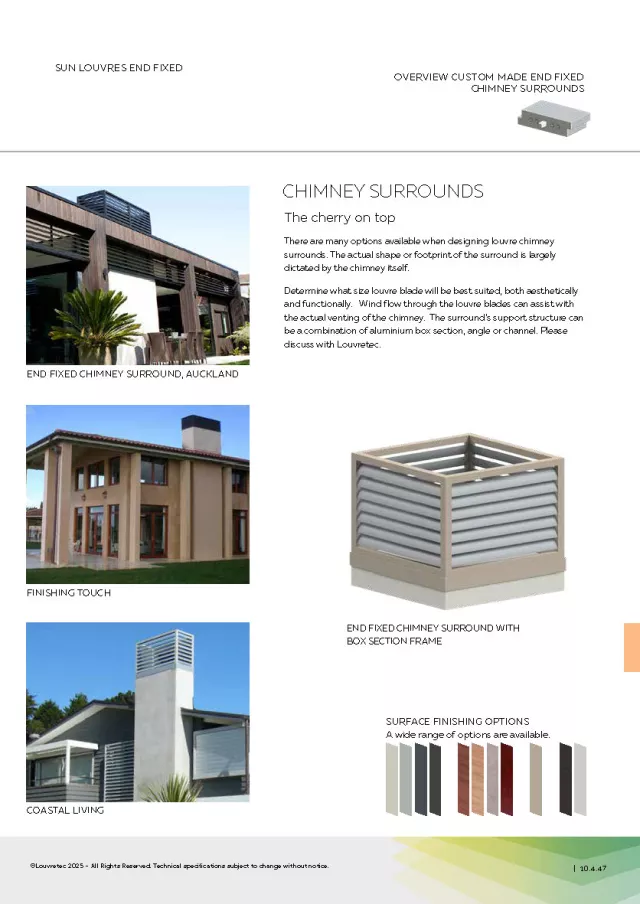 Chimney Surround - 90mm Midi Sun Louvre