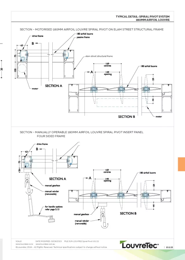 Compatible Louvre | 120mm Airfoil_Motorised & Hand Op | DM 10.2.21