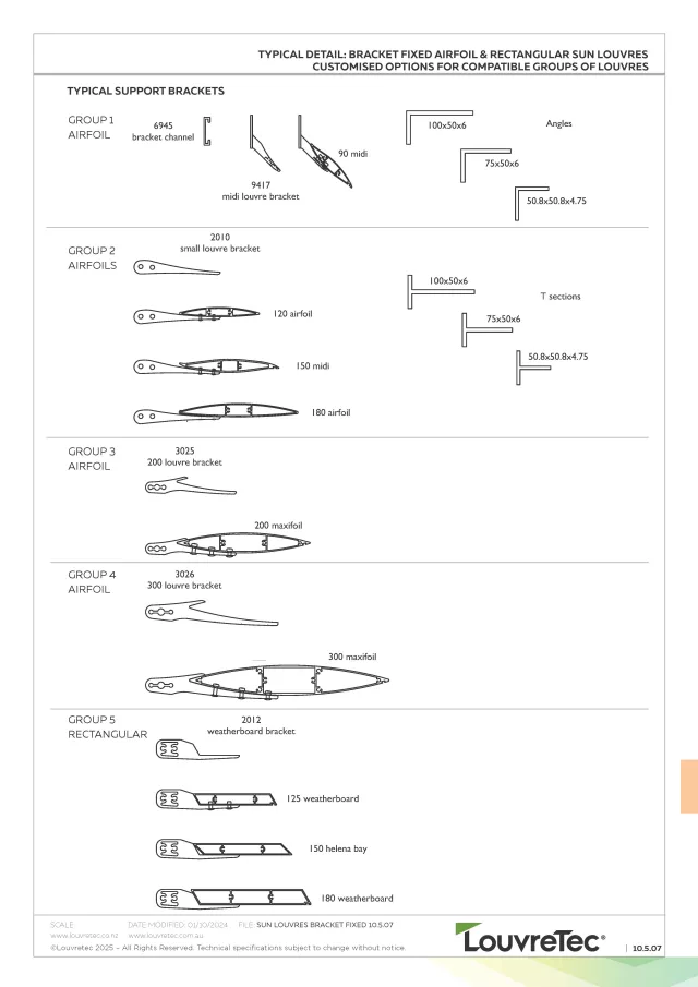 Support Brackets for Bracket Fixing | DM 10.5.07-10.5.08