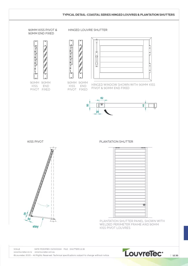 Hinged Louvre & Plantation Shutters | DM 12.35