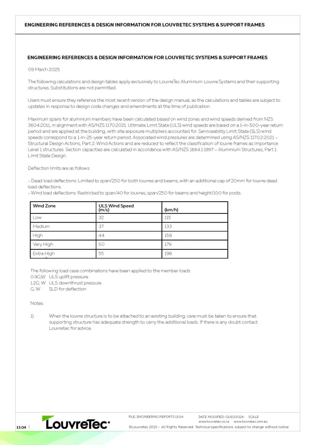 Engineering References & Design Info. DM 13.04-13.05