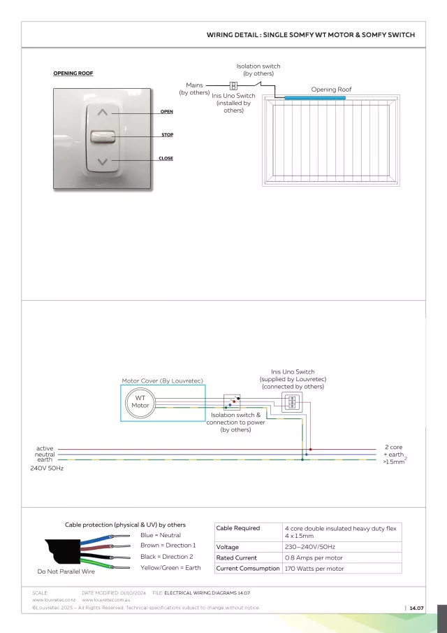 Single Somfy WT Motor & Somfy Switch | DM 14.07