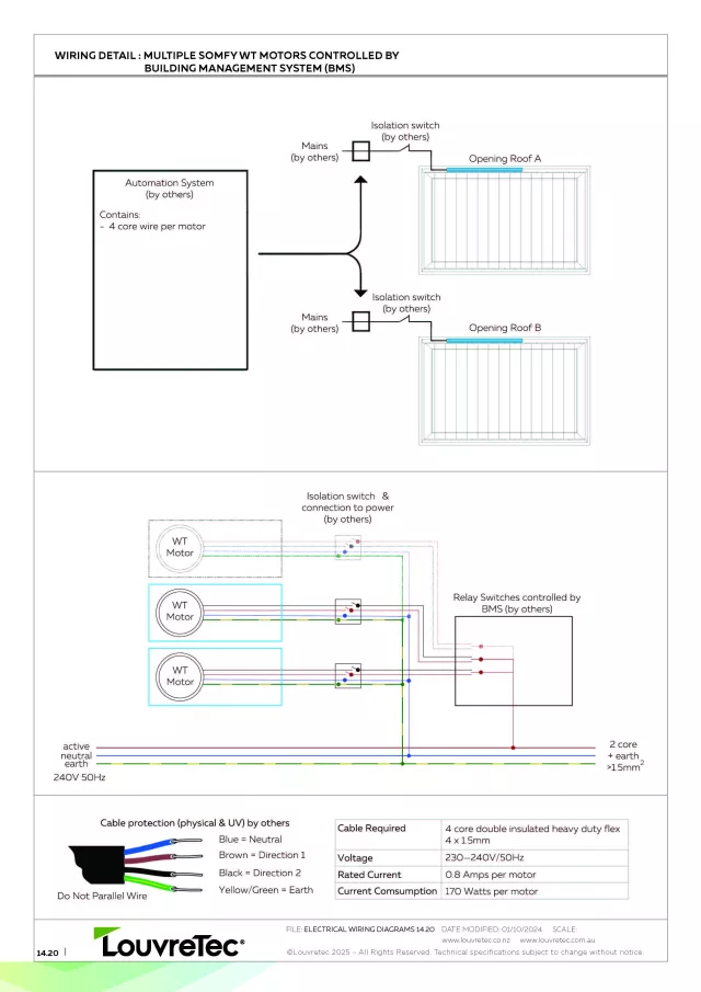 Multiple Somfy WT Motors controlled by Building Management System BMS | DM 14.20