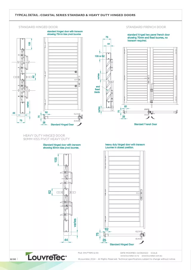 Coastal Hinged Doors - Standard & Heavy Duty | DM 12.30