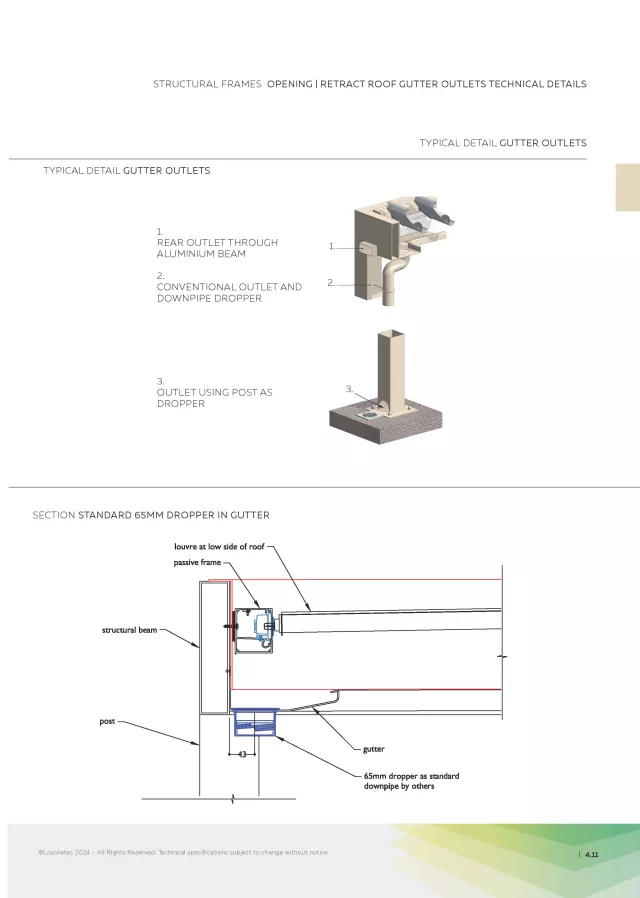 Dropper and outlet in Gutter | DM 4.13