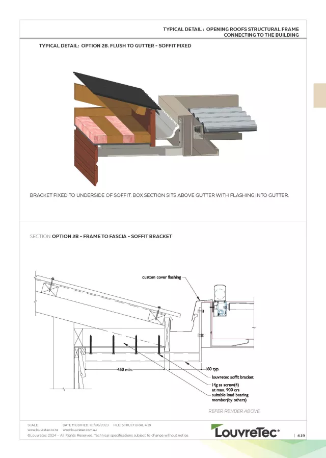 Frame Flush to Gutter - Soffit Fixed | DM 4.19