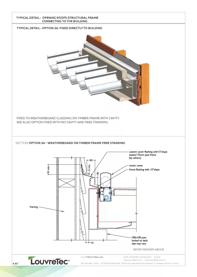 Fixed Directly to Building _ Weatherboard on Timber Frame - Freestanding | DM 4.22