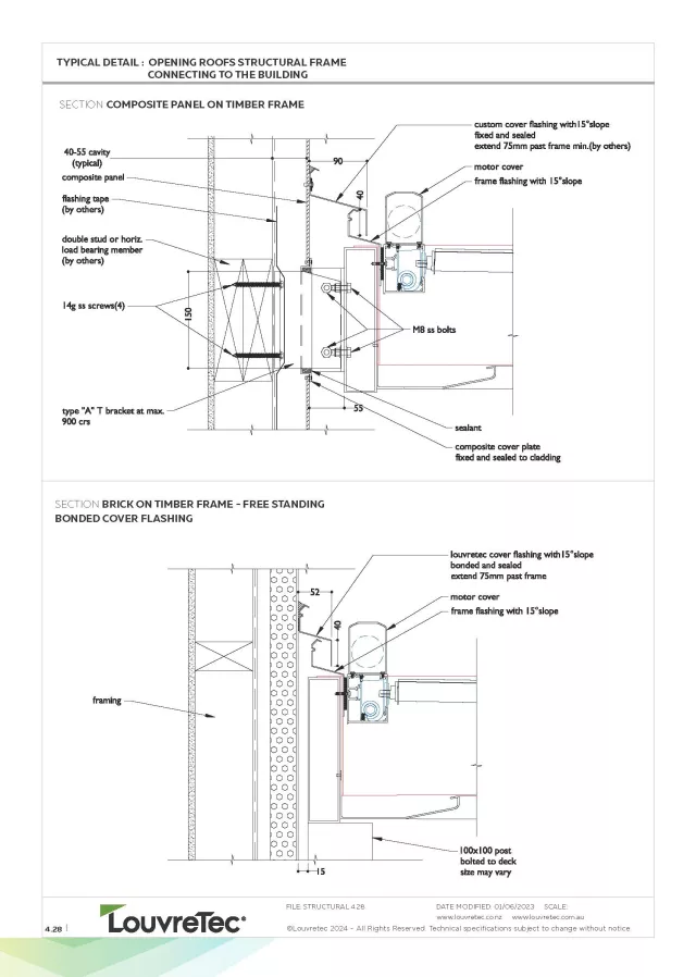 Composite Panel & Polystyrene on Timber Frame cont.  | DM 4.28 & 4.29