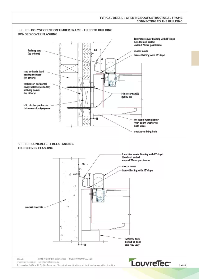 Polystyrene on Timber Frame Fixed to building & Concrete Freestanding Fixed Cover | DM 4.29