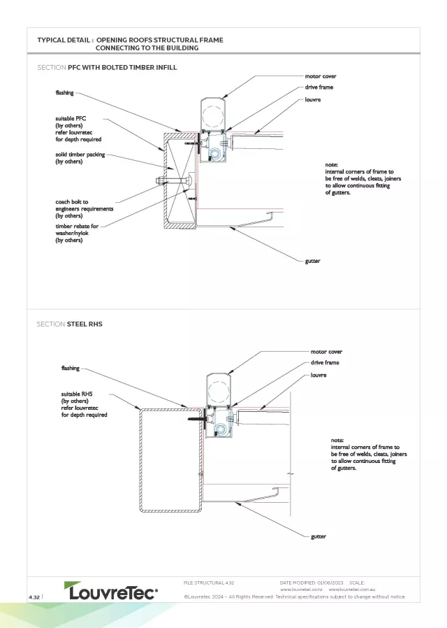 PFC with Bolted Timber Infill & to Steel RHS | DM 4.32