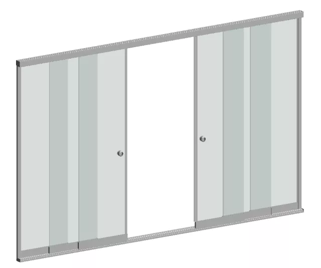 3D Model_Slidetec 4 Panels - Retracted both sides