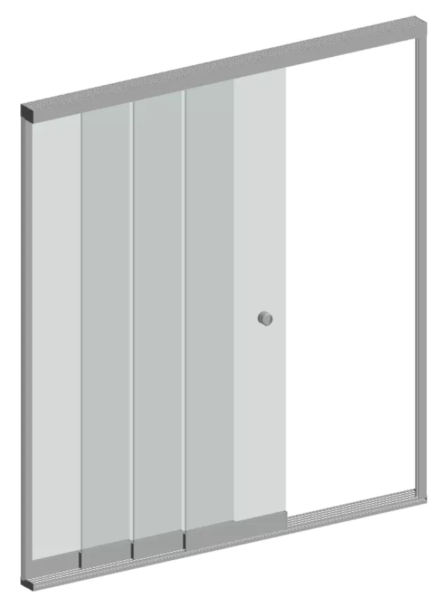 3D Model_Slidetec 4 Panels - Retracted one side
