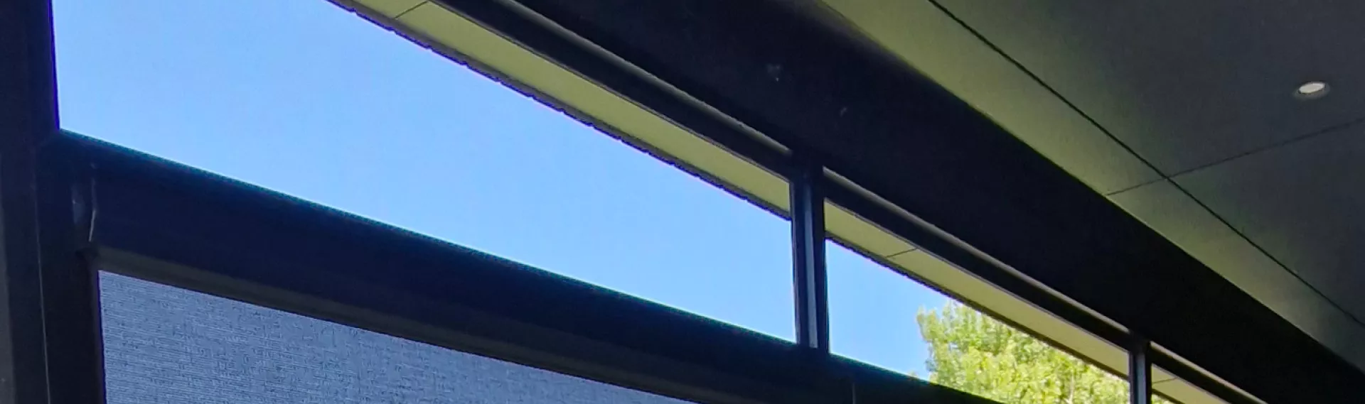 overhead glass panels