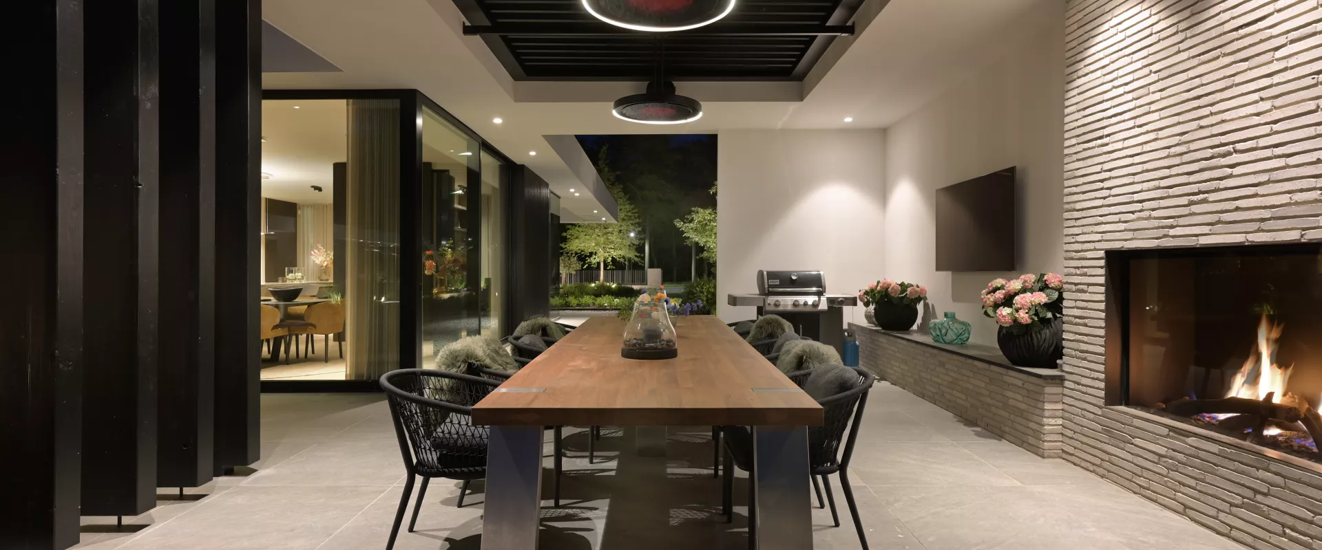 Bromic Heater and Louvretec Opening Roof