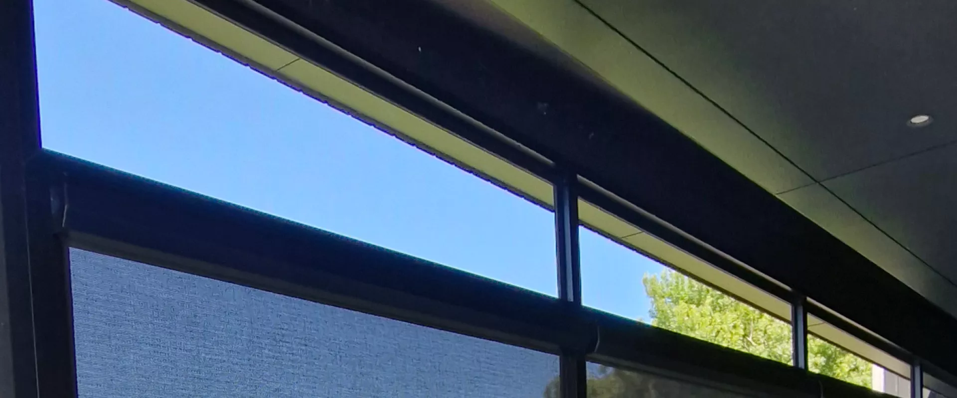 overhead glass panels