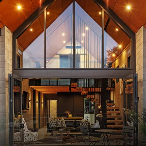 Modern Outdoor Room Design with Louvretec Shutters