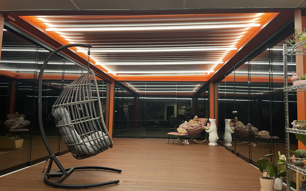 Lighting fitted to the Gutter of your Opening Roof