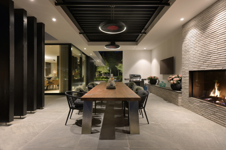 Bromic Heater and Louvretec Opening Roof