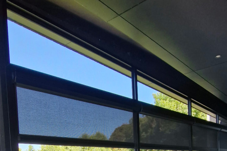 overhead glass panels