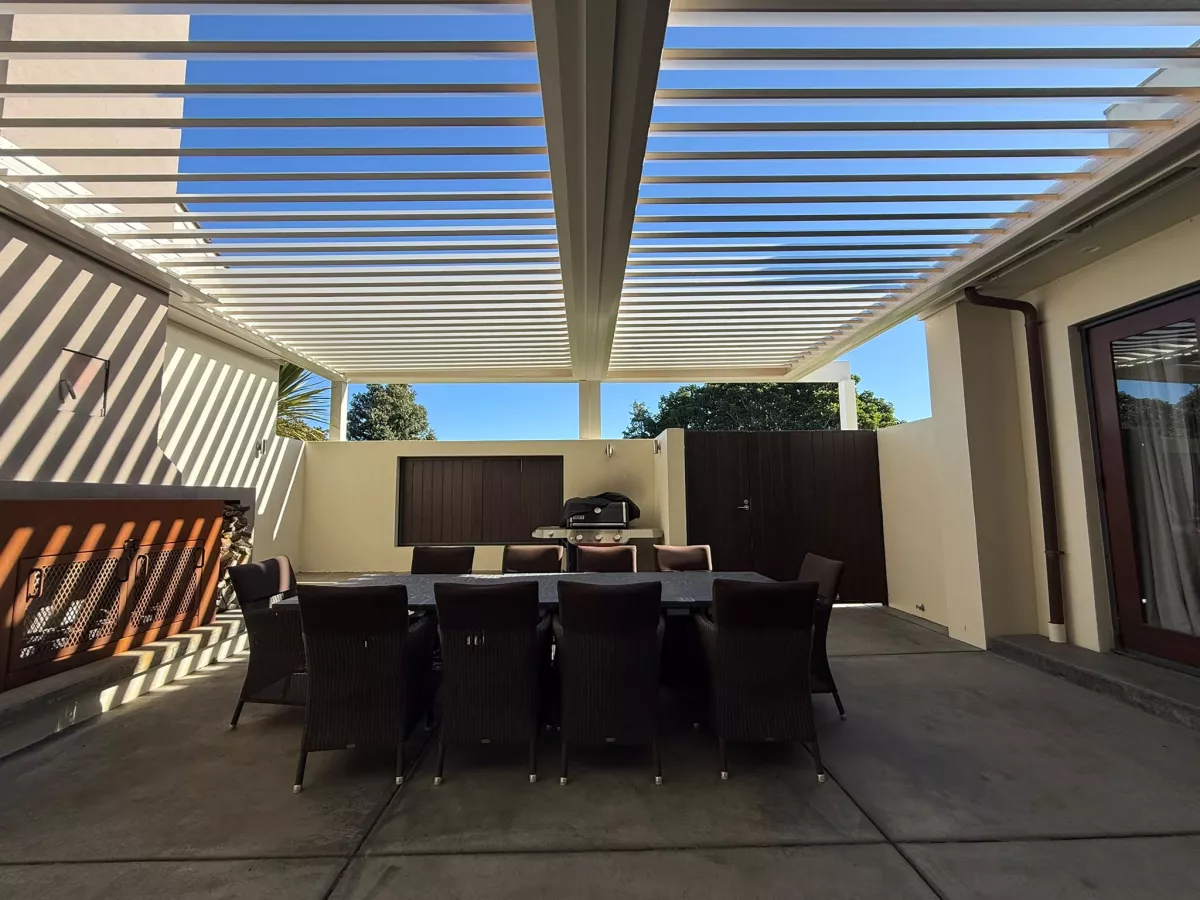 200/35 Slimline Roofs with Integrated LED Gutter Lighting, by Louvretec Hawke's Bay