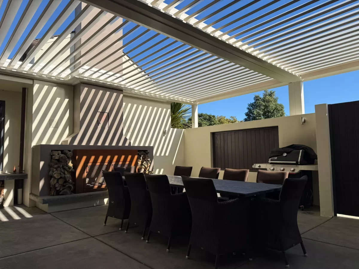 200/35 Slimline Roofs with Integrated LED Gutter Lighting, by Louvretec Hawke's Bay