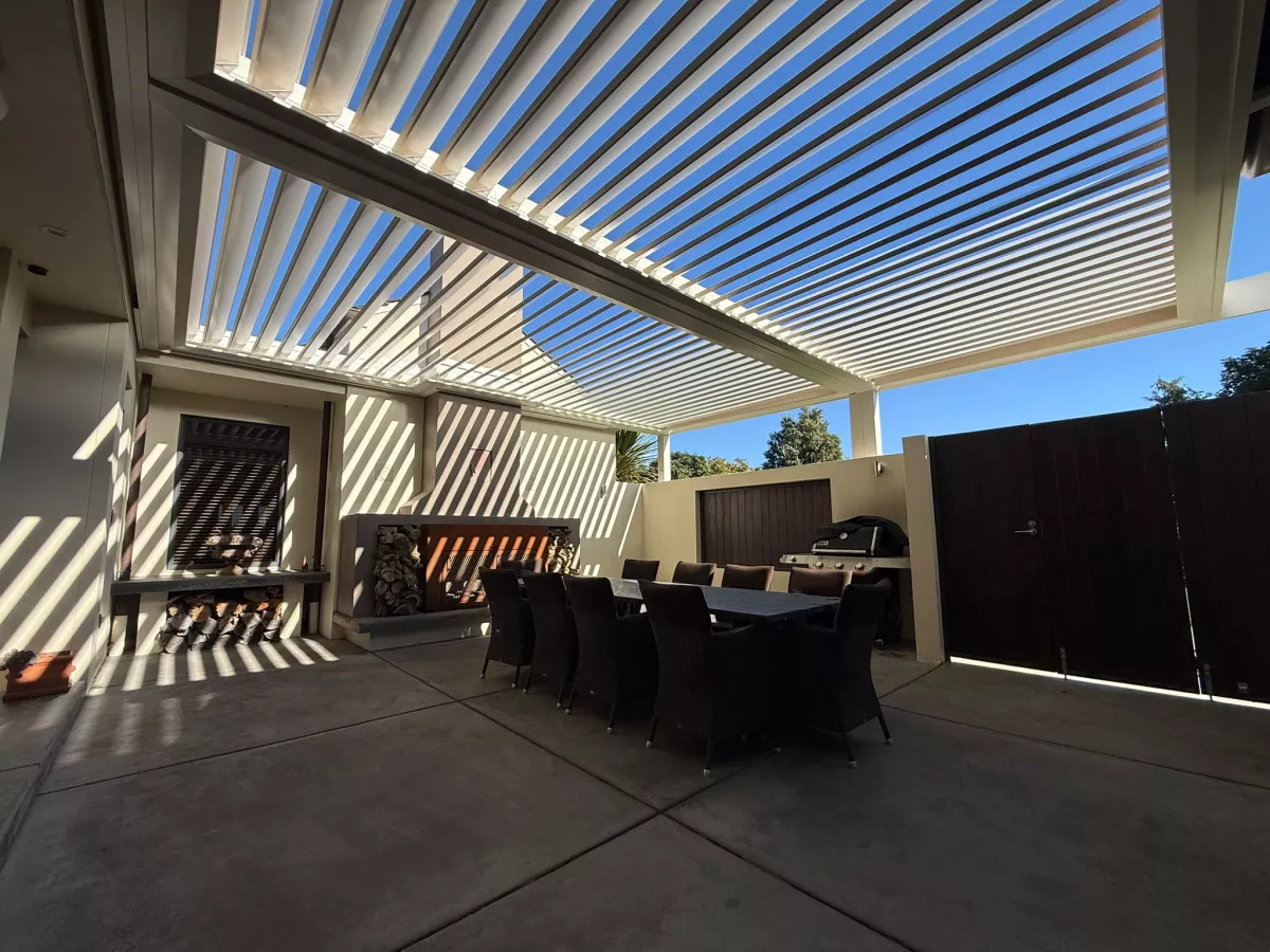 200/35 Slimline Roofs with Integrated LED Gutter Lighting, by Louvretec Hawke's Bay