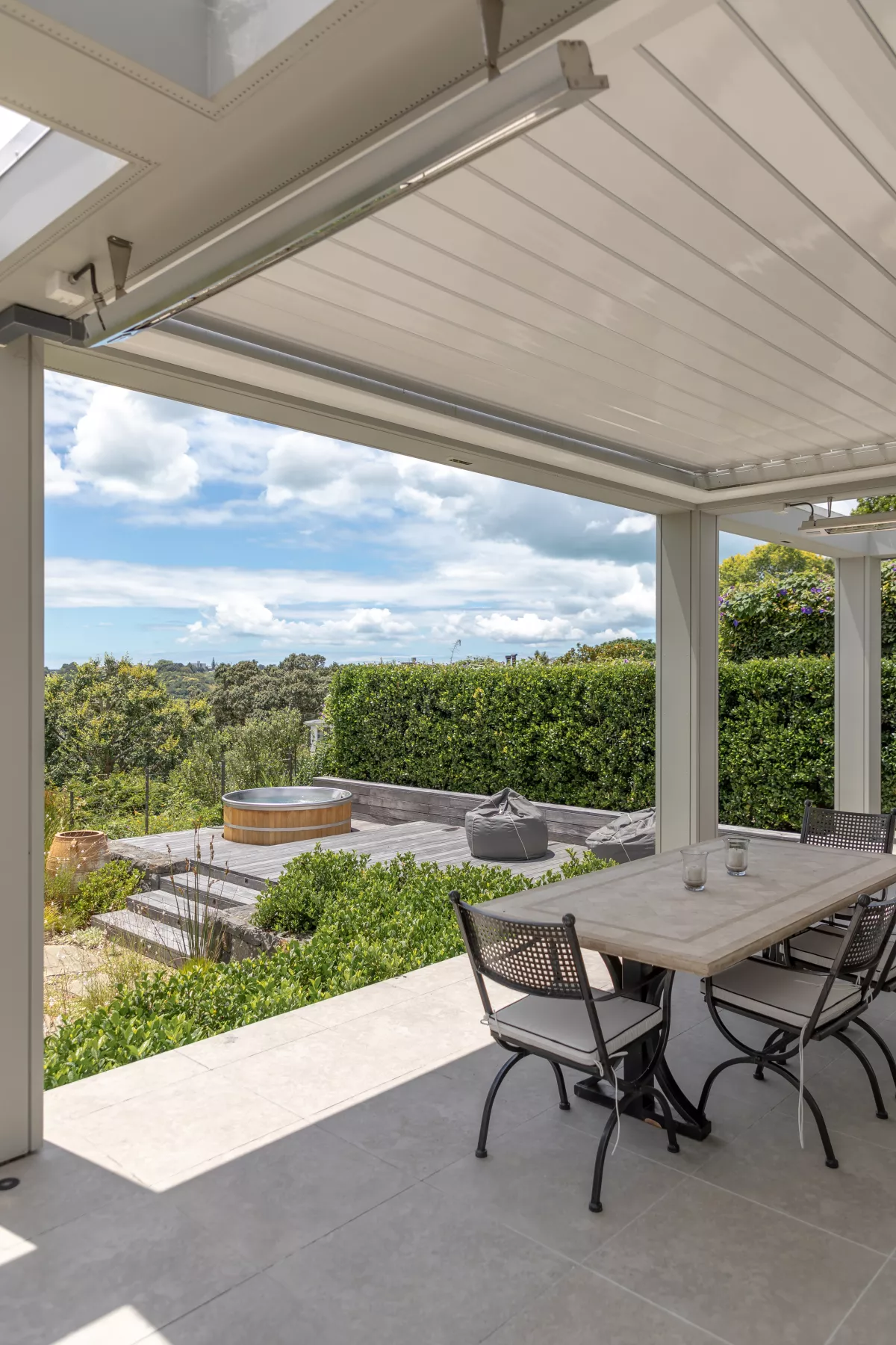 Opening Roof in the closed position, by Louvretec Auckland