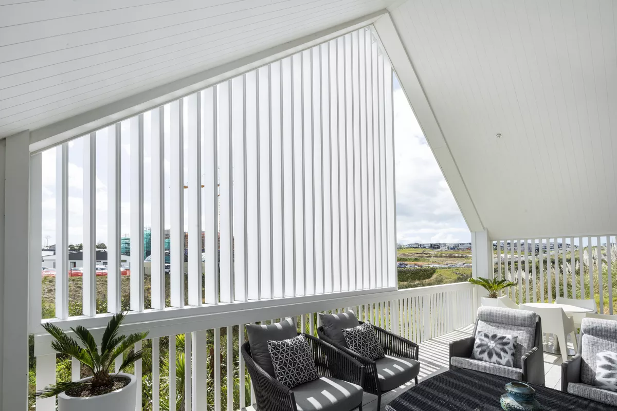 Motorised Louvre panels let you set the scene.