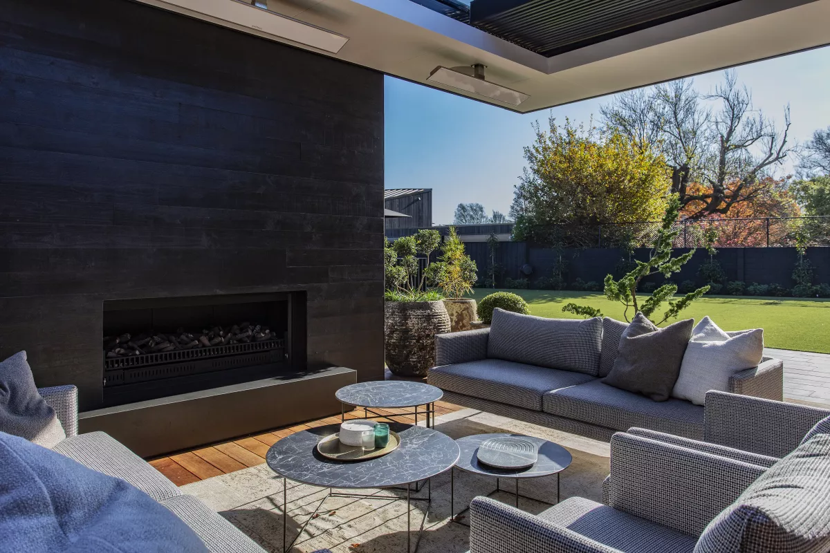 Retract Roof on this award winning home, by Louvretec Canterbury