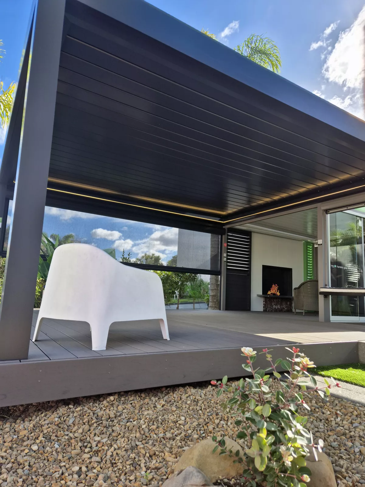 Lighting added to the front face of the Gutter