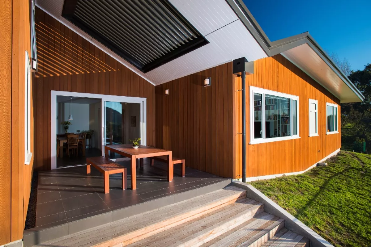 Opening Roof on an Angle - no problem for the team at Louvretec Gisborne