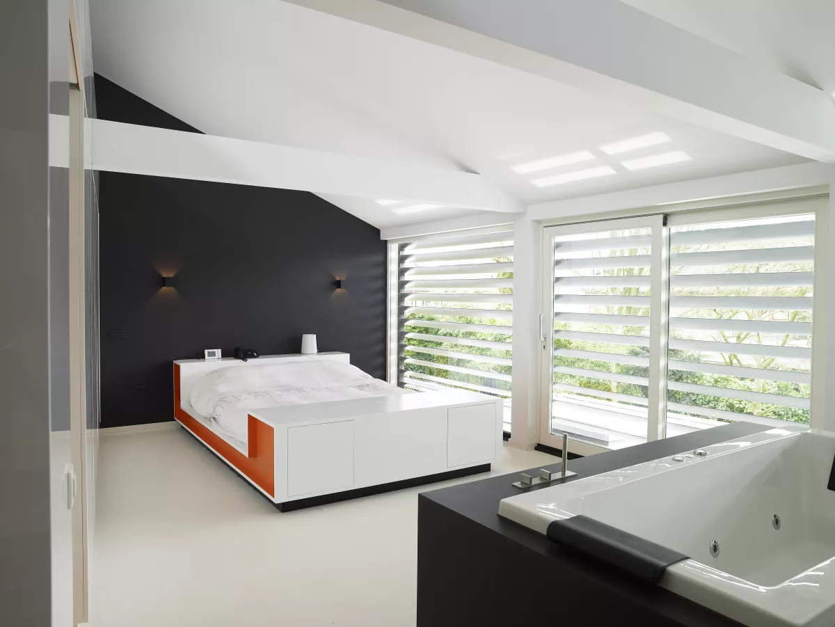 Sun Louvres providing privacy and shade control